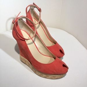 Zara coral shade wedges - Size 38